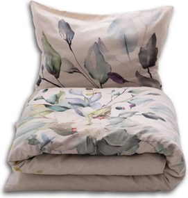 Pościel z mieszanki bawełny i lnu Wiązanka, 160 x 200 cm, 2 szt. 70 x 80 cm