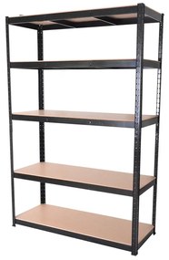Czarny metalowy regał do garażu 120x180 cm – Rojaplast