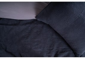 Ciemnoszary zestaw narzuty na łóżko i poszewki na poduszkę żakardowy 180x240 cm Jacquard – Mila Home Luxury