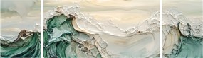 Obraz - 3D abstrakcja morza (170x50 cm)