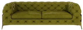 Zielona aksamitna sofa 225 cm Chelsea Bis – Ropez