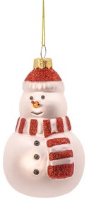 Szklana ozdoba świąteczna wykonana ręcznie ø 7 cm Snowman – Sass &amp; Belle