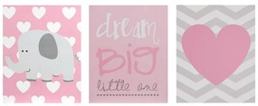 Obrazki dziecięce zestaw 3 szt. 16x20 cm Dream Big – Premier Housewares