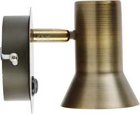 Brązowy reflektor ścienny obrotowy i pochylny z przełącznikiem - Karin 1