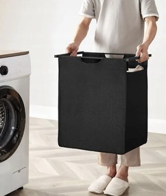 Kosz na pranie wolnostojący z półką industrialny loft drewniany retro 72 cm