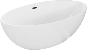 Mexen Nike wanna wolnostojąca 175 x 100 cm, biała, przelew czarny - 54071751000-70