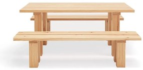 Stół z blatem z drewna sosnowego 100x180 cm Banda – Teulat