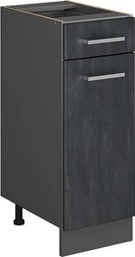 Szafka dolna do kuchni czarny beton 30x46x81.6 r-line