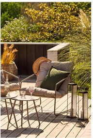 Beżowy tapicerowany zestaw mebli ogrodowych dla 4 osób Nilo – House Nordic