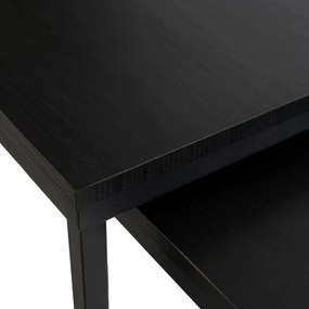 Zestaw Stolików Kawowych TEVET Czarny do Salonu Loft