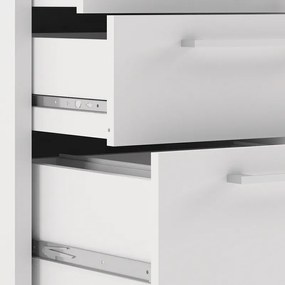 Kontenerek 4-szufladowy na kółkach Prima 4 biały