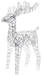 Świąteczny renifer świecący Silver, 37 x 24 cm, 30 diod mikro LED, na baterie