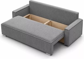 Kanapa Natan rozkładana z funkcją spania i pojemnikiem na pościel – nowoczesna sofa sztruksowa