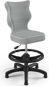 Krzesło dziecięce do biurka Petit Black z podnóżkiem rozmiar 4 (133-159 cm)