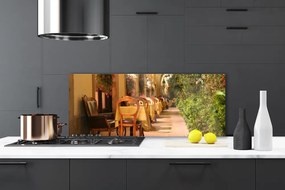 Szkło Ozdobne do Kuchni Stylowa Kawiarnia Uliczna