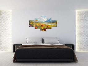 Obraz - Malowany krajobraz (125x70 cm)