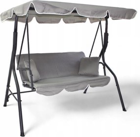 Huśtawka ogrodowa 3-osobowa Puerto MAS-4003A, jasnoszara