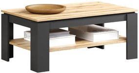 Ława prostokątna z półką grafit + dąb evok Z0-E51