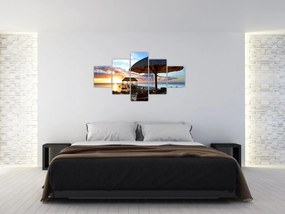 Obraz - Zachód słońca na Mauritiusie (125x70 cm)