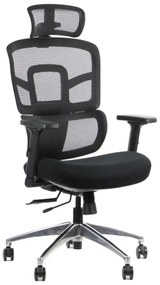 Fotel biurowy TREX czarny/aluminium STEMA