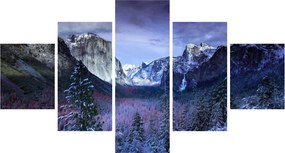 Obraz zimowego górskiego krajobrazu (125x70 cm)