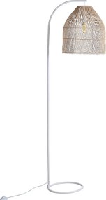 Lampa podłogowa z żelaza i naturalnego rattanu - Wys.177 cm - PARNAIBA