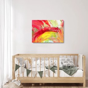 Obraz na szkle abstrakcji - malarstwo (70x50 cm)
