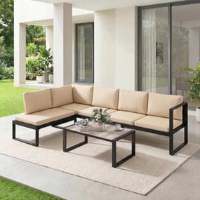 Outsunny gartenlounge loungeset ecklounge terrassenlounge loungesofa gartengarnitur | Aosom PL