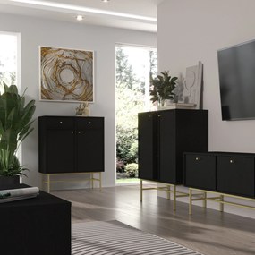 Komoda TORINO 84 cm do Salonu Sypialni Grafit