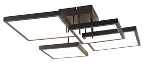 Lampa sufitowa czarna w komplecie z LED 3-stopniowy ściemniacz 4-światła - LejoDesignerski Oswietlenie wewnetrzne