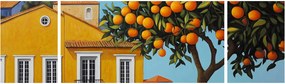 Obraz - Drzewo pomarańczowe (170x50 cm)
