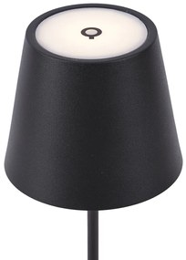 Nowoczesna lampa stołowa czarna 37 cm z LED, ściemnialna, IP54, ładowalna - Topi Nowoczesny Oswietlenie wewnetrzne