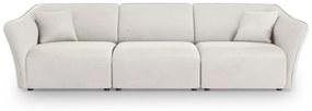 Biała sofa z materiału bouclé 292 cm Tokyo – Cosmopolitan Design