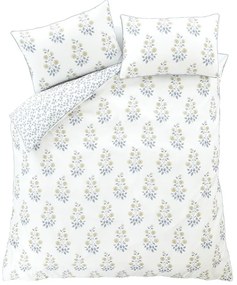 Biała adamaszkowa pościel dwuosobowa 260x220 cm Eloise Floral – Bianca