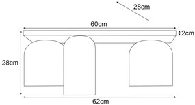 Lampa beżowa ze szklanymi kloszami Z3-B86