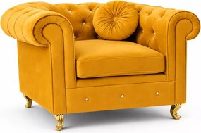 Elegancki fotel Prima pikowany chesterfield