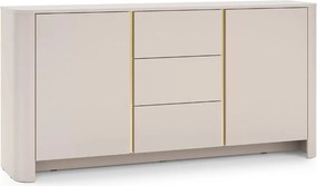 Komoda Sorrenti 168 cm z szufladami - kaszmir / złoty
