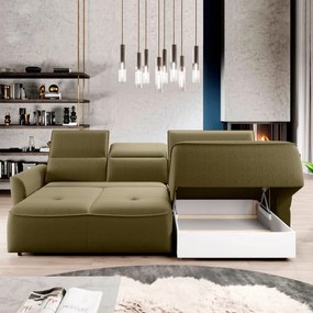 Narożnik MURILLO S Mini z elektryczną regulacją siedziska Prawostronny w tkaninie VOGUE 10 WERSAL