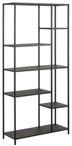 Czarny metalowy regał 80x165 cm Newcastle – Actona