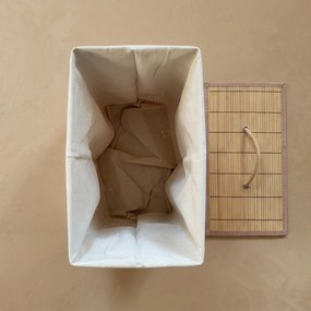 Kosz na pranie bambusowy, 40 x 19 x 57 cm