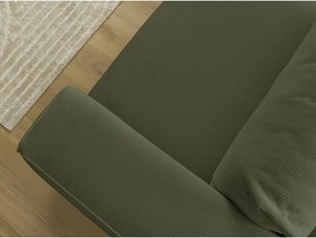 Zielona rozkładana sofa ze schowkiem 265 cm Ezechiel – Bobochic Paris