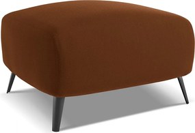 Pufa - z tkaniny welwetowej - terakota - MALIE