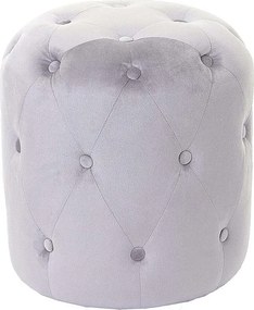 Taboret MCW-D22,  aksamitny jasnoszary