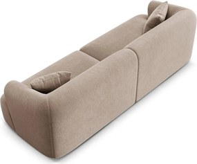 Jasnobrązowa aksamitna sofa 255 cm Campi – Cosmopolitan Design