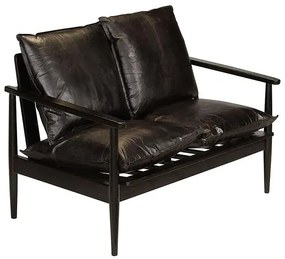 Elegancka skórzana sofa Canes - czarna