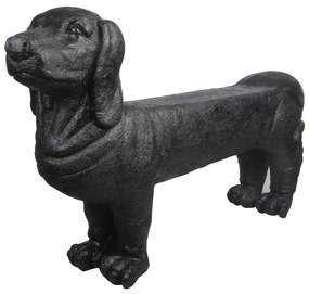 Czarna ławka ogrodowa Dachshund – Esschert Design