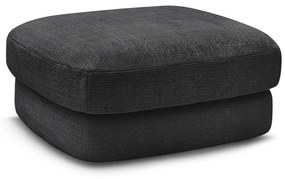 Czarny podnóżek z tkaniny szenilowej Leonore – Bobochic Paris