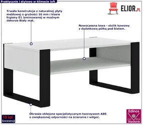 Ława z półką biały mat - Everol 7X