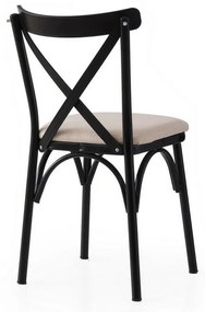 Zestaw krzeseł do jadalni Ekol Cream and Black, 2szt.