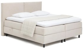 Beżowe łóżko kontynentalne ze schowkiem 160x200 cm Elva Bold – Bonami Selection